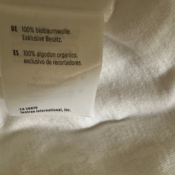 tentree White Short Sleeve Tee with Green and Purple Logo - Picture 9 of 9